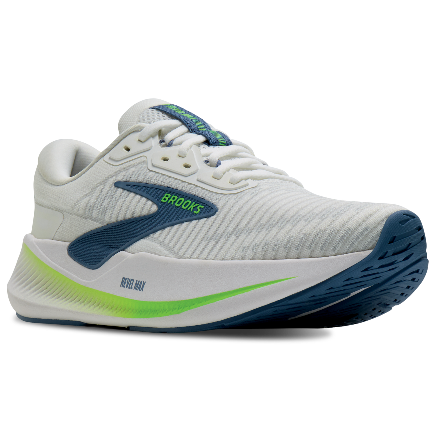 Brooks Revel Max - Men's - White/Moonlight/Green Gecko