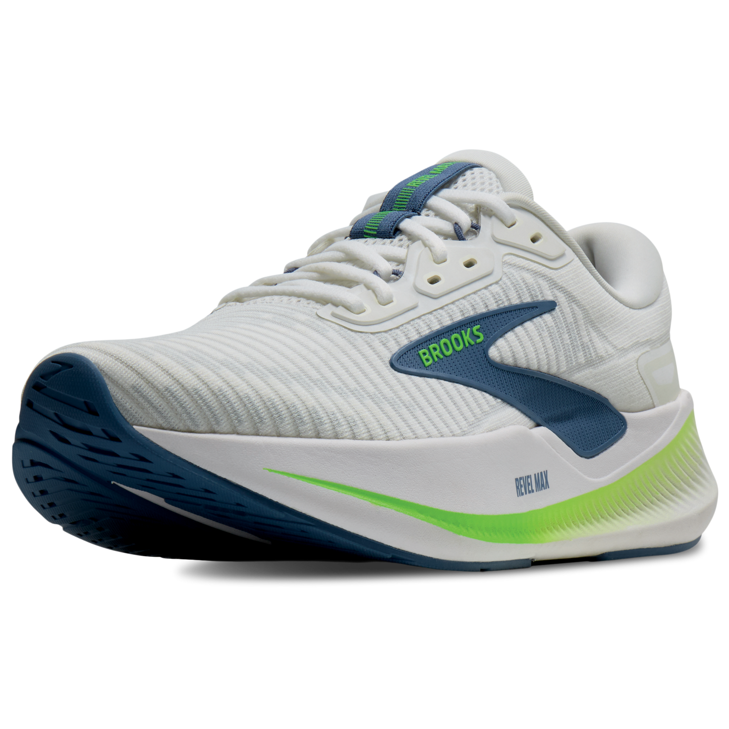 Brooks Revel Max - Men's - White/Moonlight/Green Gecko