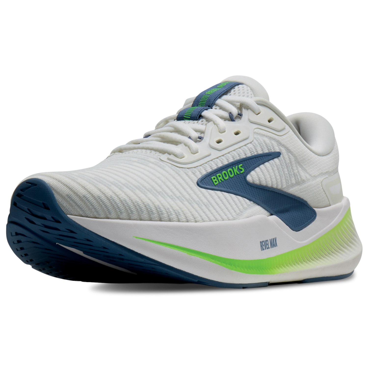 Brooks Revel Max - Men's - White/Moonlight/Green Gecko