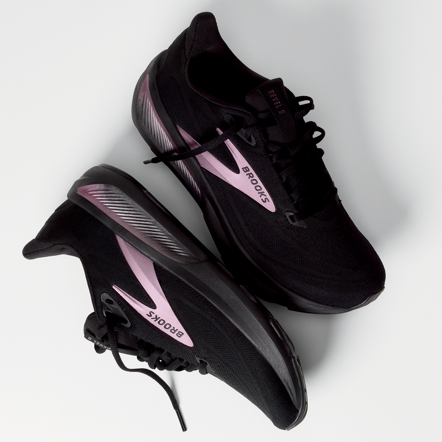 Brooks Revel 9 - Women's - Black/Black/Rose Gold