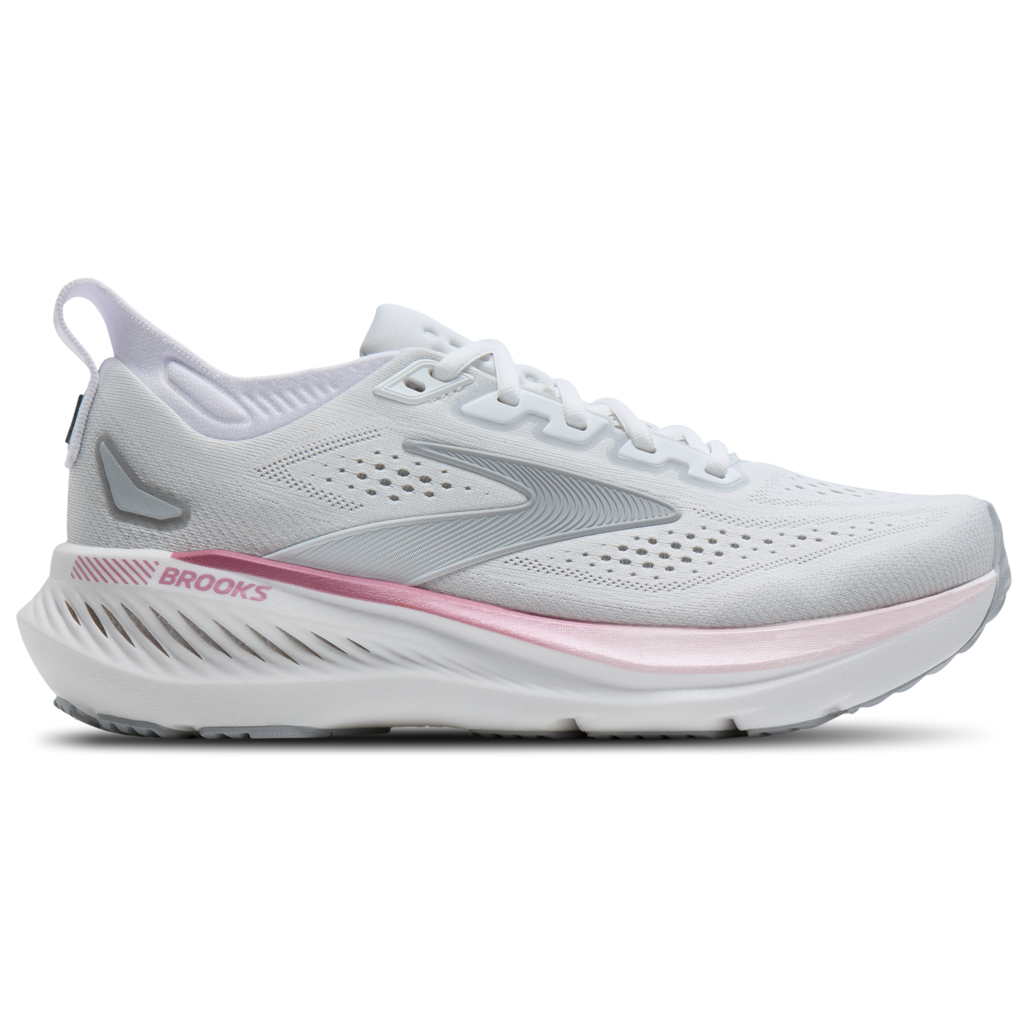 Brooks Glycerin GTS 23 Wide - Women's - White/Harbor Mist/Metallic