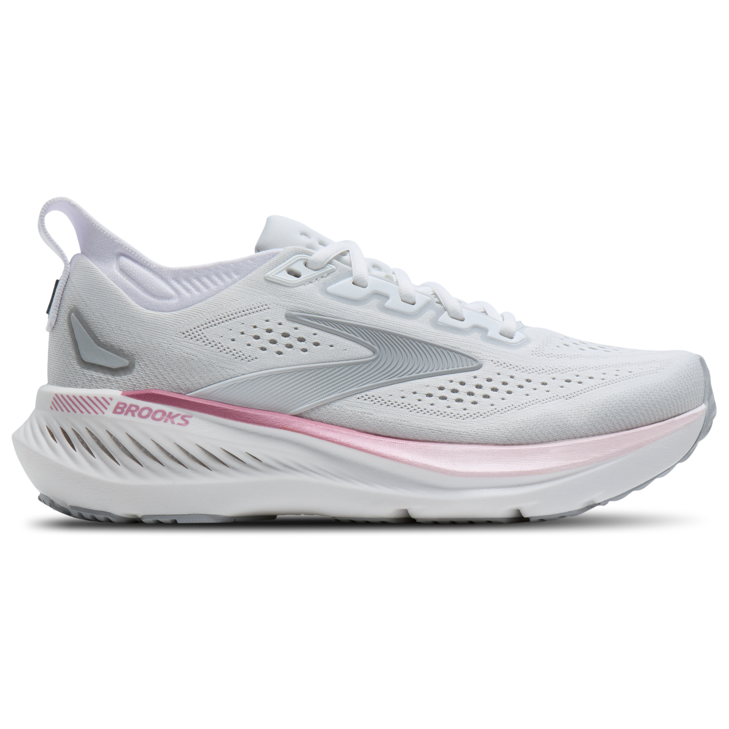 Brooks Glycerin GTS 23 Wide - Women's - White/Harbor Mist/Metallic