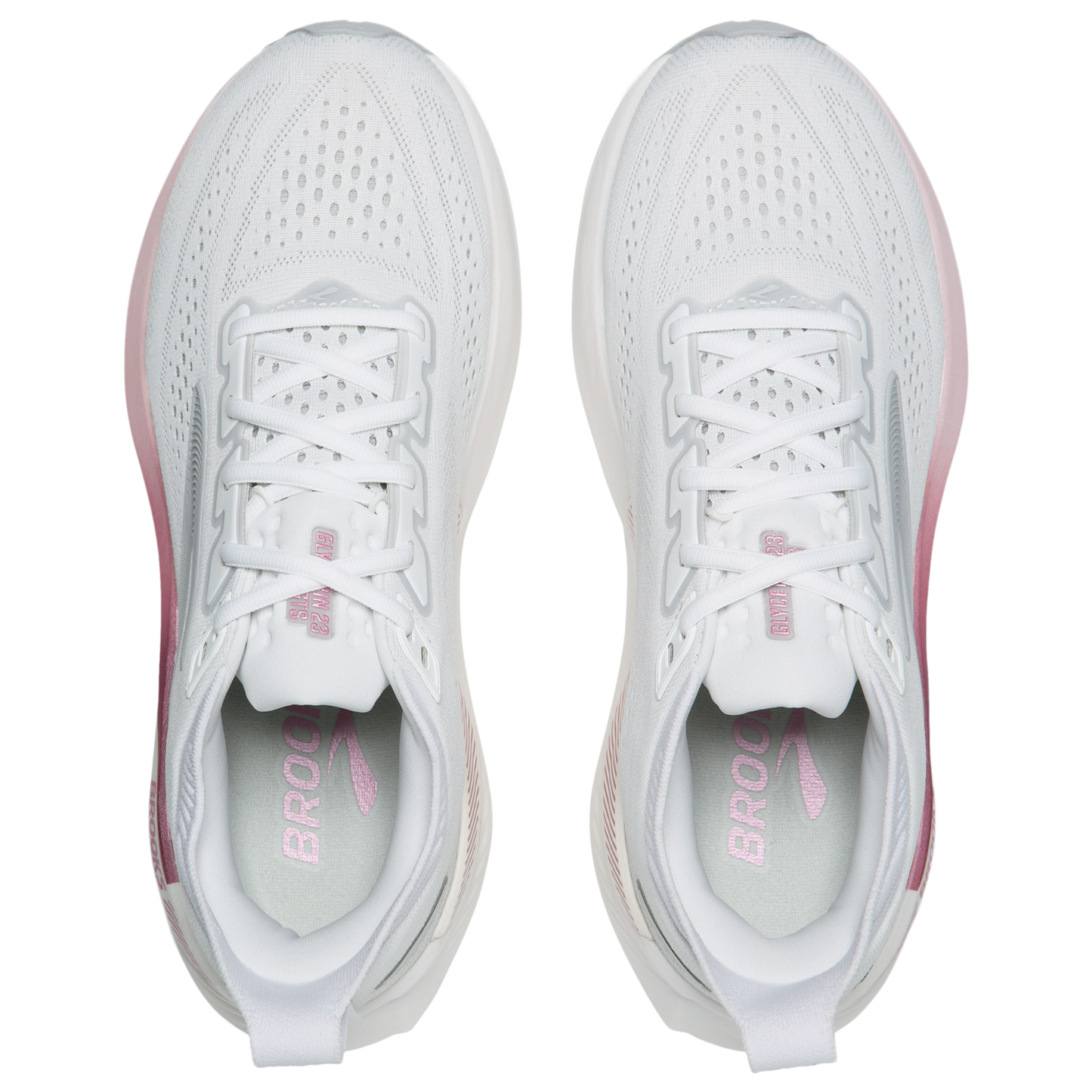 Brooks Glycerin GTS 23 Wide - Women's - White/Harbor Mist/Metallic