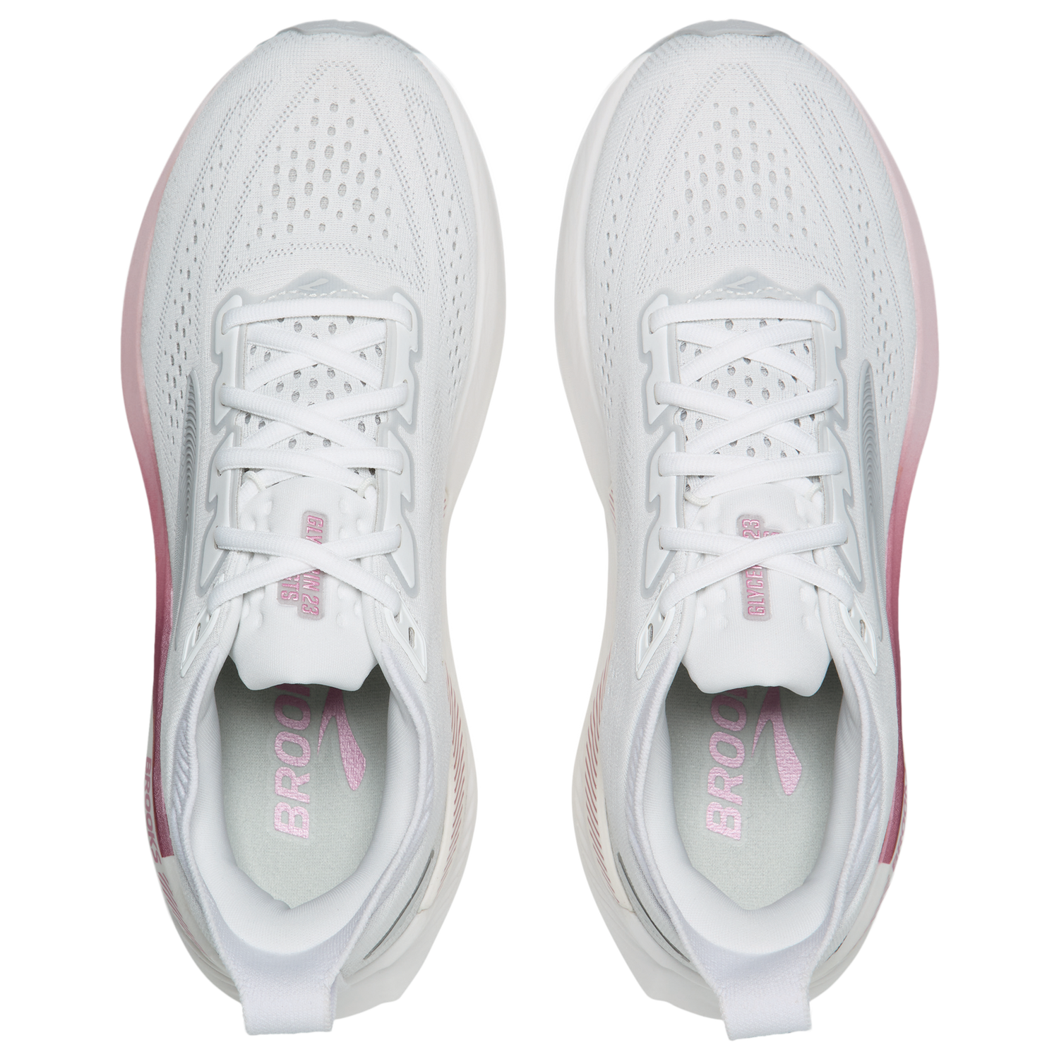Brooks Glycerin GTS 23 Wide - Women's - White/Harbor Mist/Metallic
