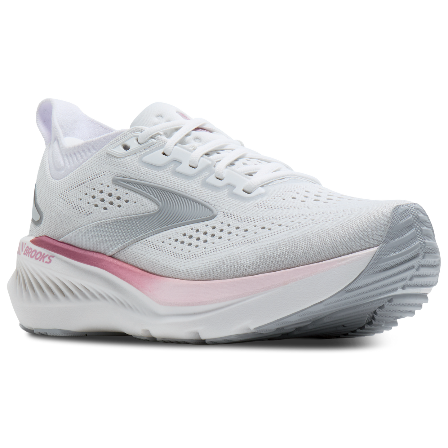 Brooks Glycerin GTS 23 Wide - Women's - White/Harbor Mist/Metallic