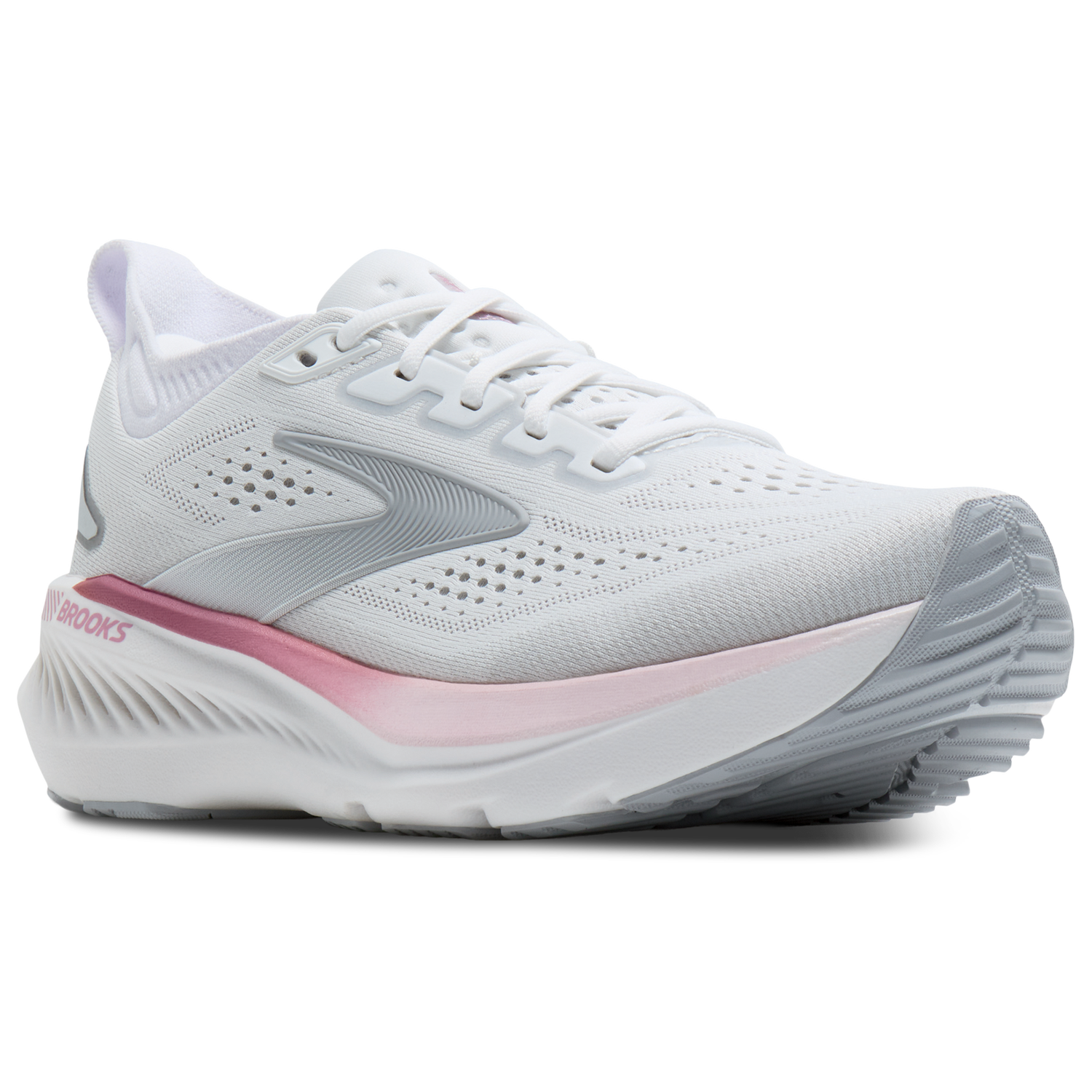Brooks Glycerin GTS 23 Wide - Women's - White/Harbor Mist/Metallic