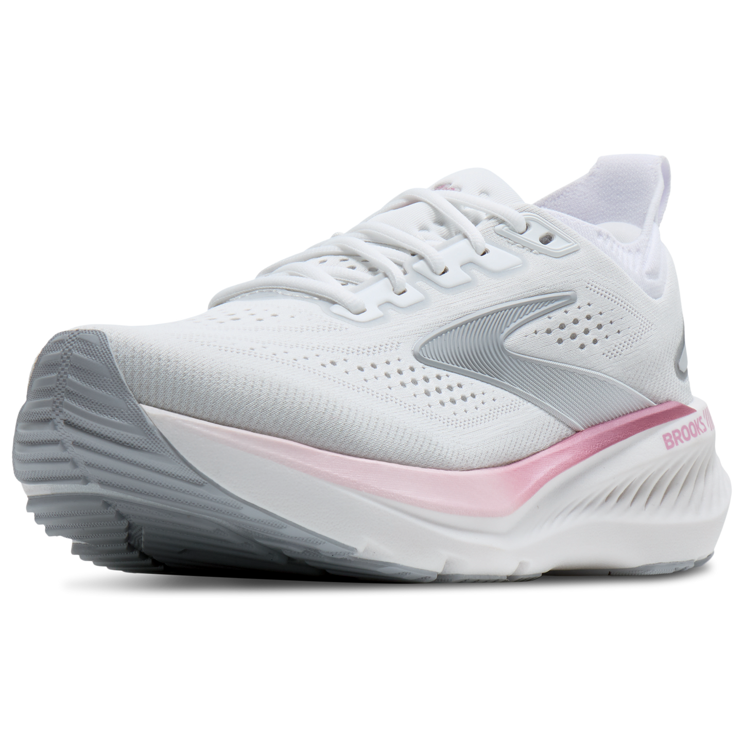 Brooks Glycerin GTS 23 Wide - Women's - White/Harbor Mist/Metallic