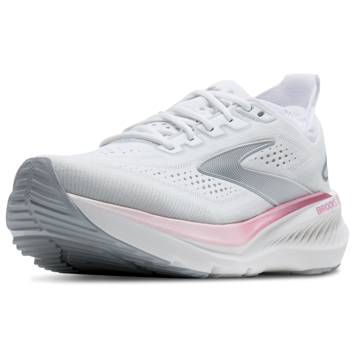 Brooks Glycerin GTS 23 Wide - Women's - White/Harbor Mist/Metallic