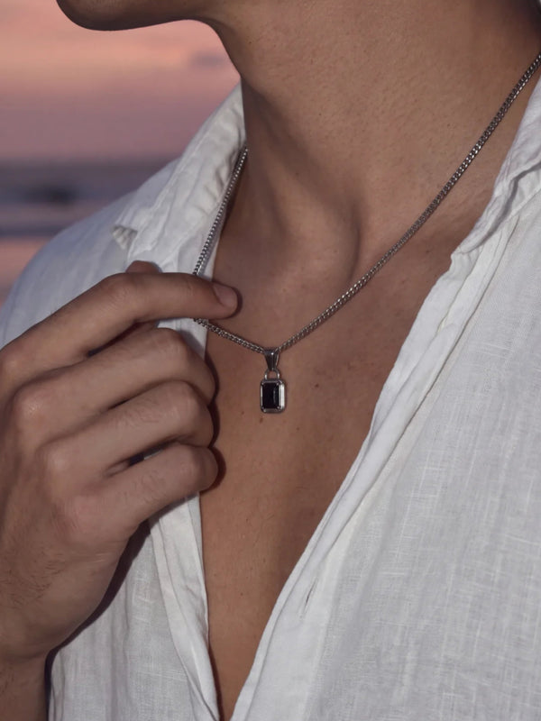 MIDNIGHT GEMSTONE CHAIN | Silver
