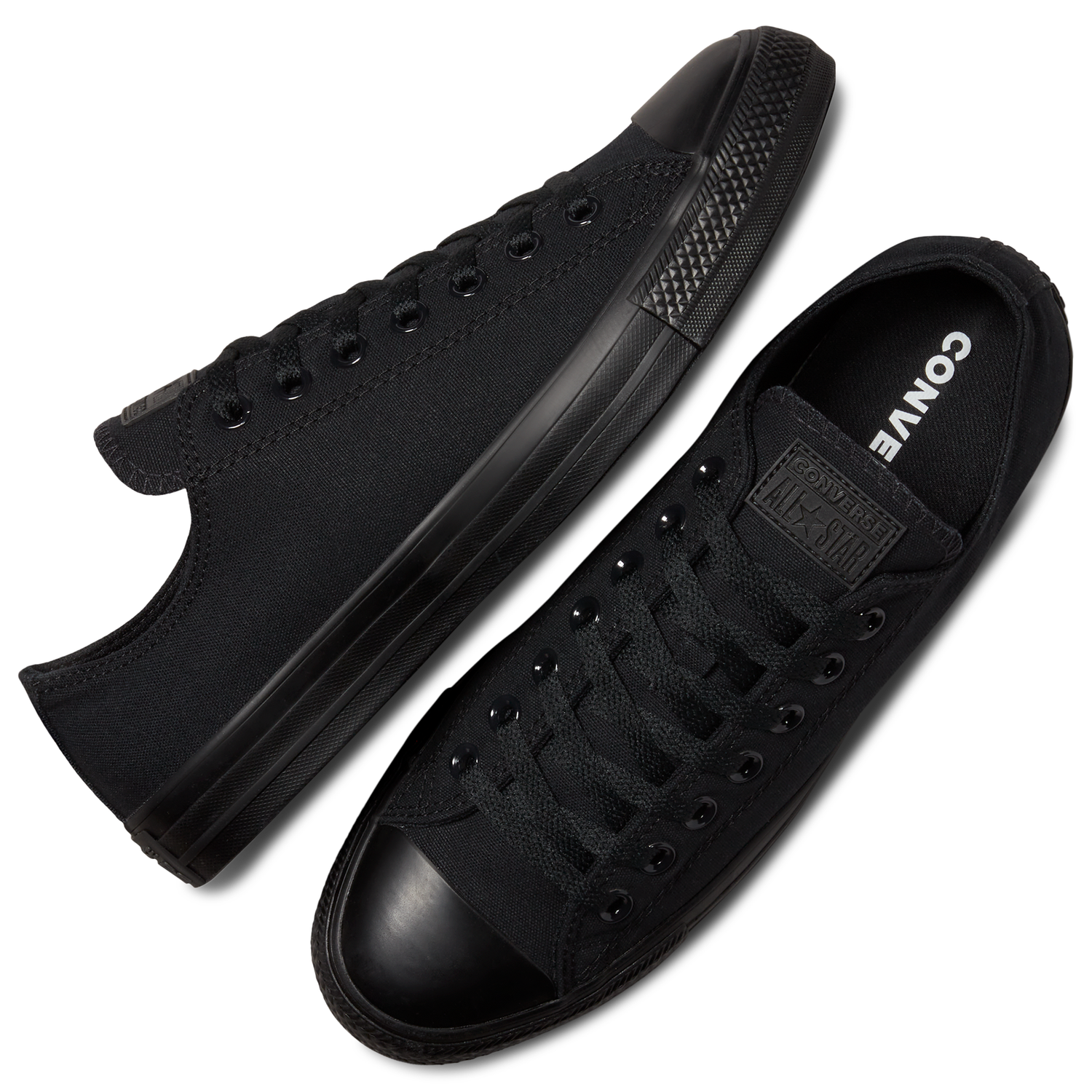 Converse All Star Low Top - Men's - Black Monochrome/Black/Black
