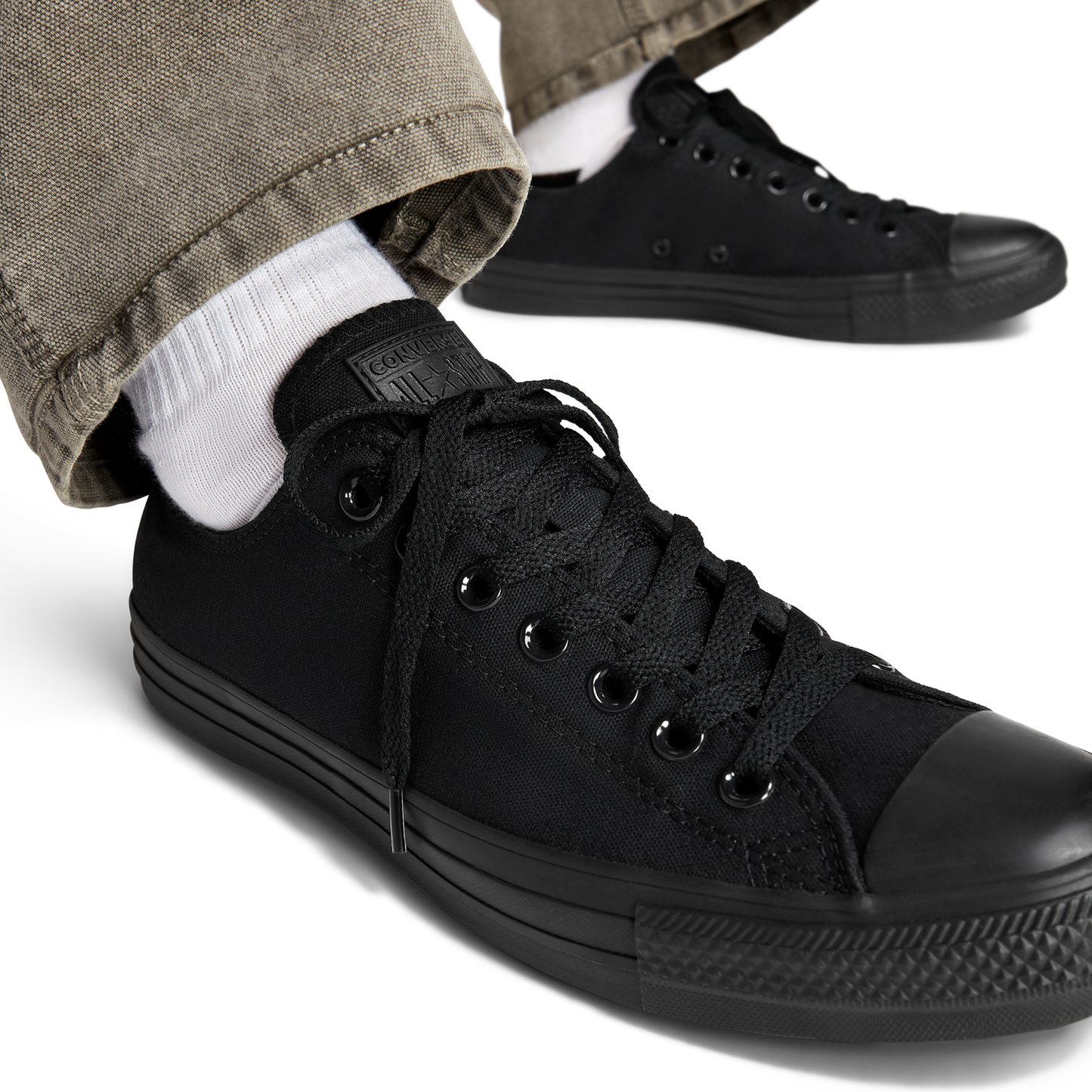 Converse All Star Low Top - Men's - Black Monochrome/Black/Black