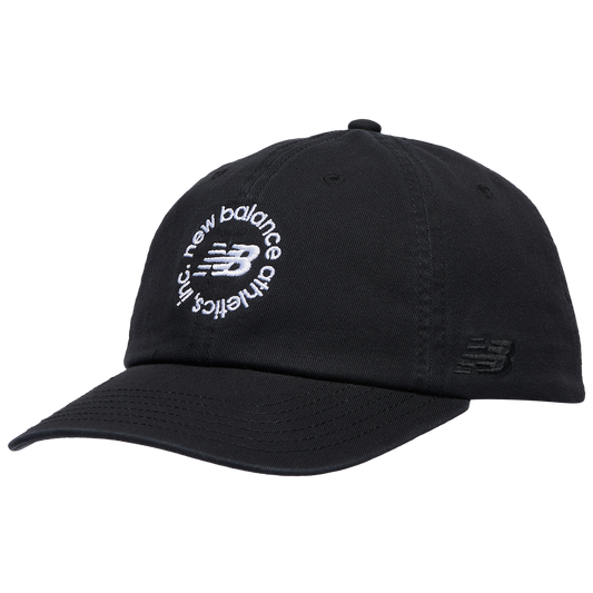 New Balance 6 Panel Circle Graphic Cap - Men's - Black/Black