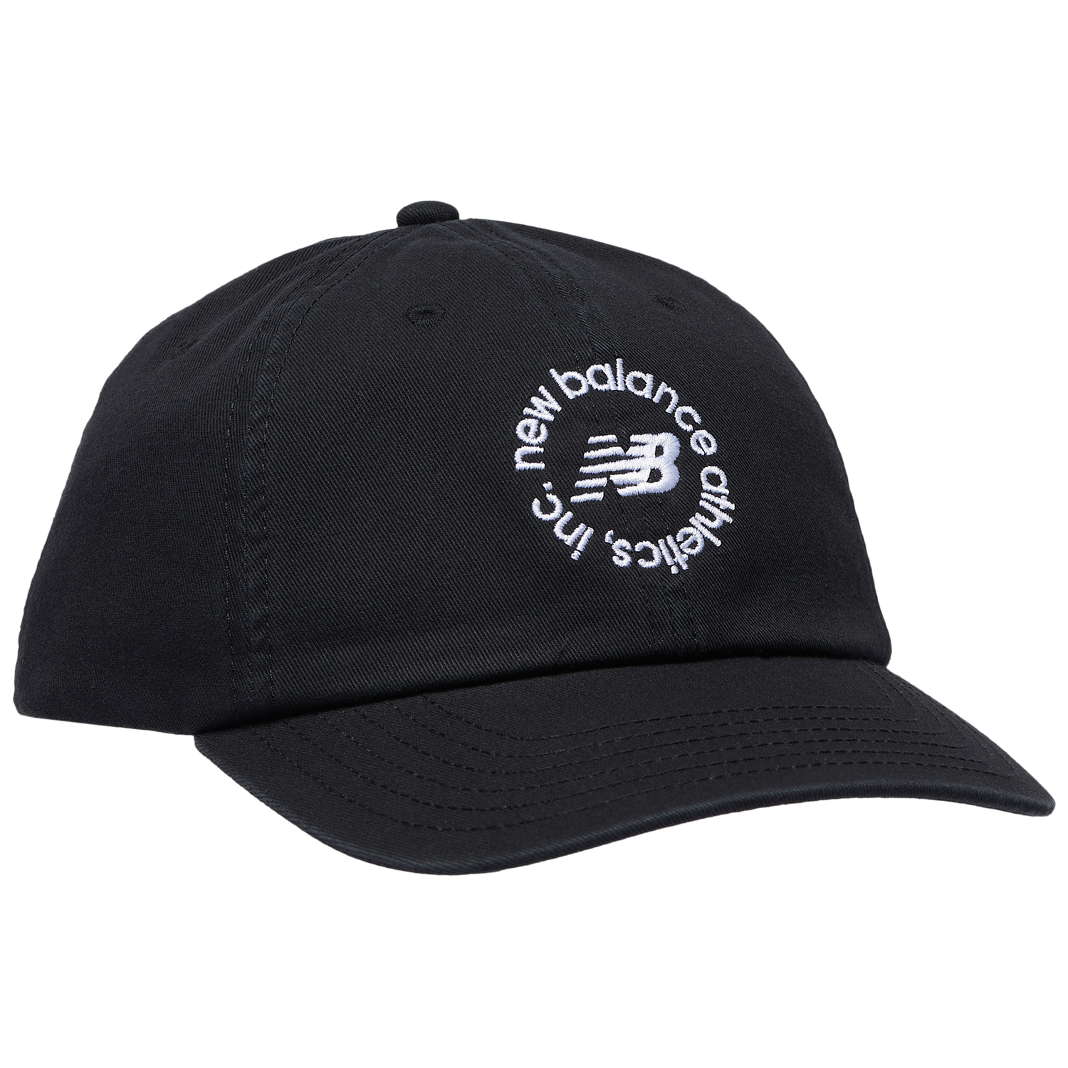 New Balance 6 Panel Circle Graphic Cap - Men's - Black/Black