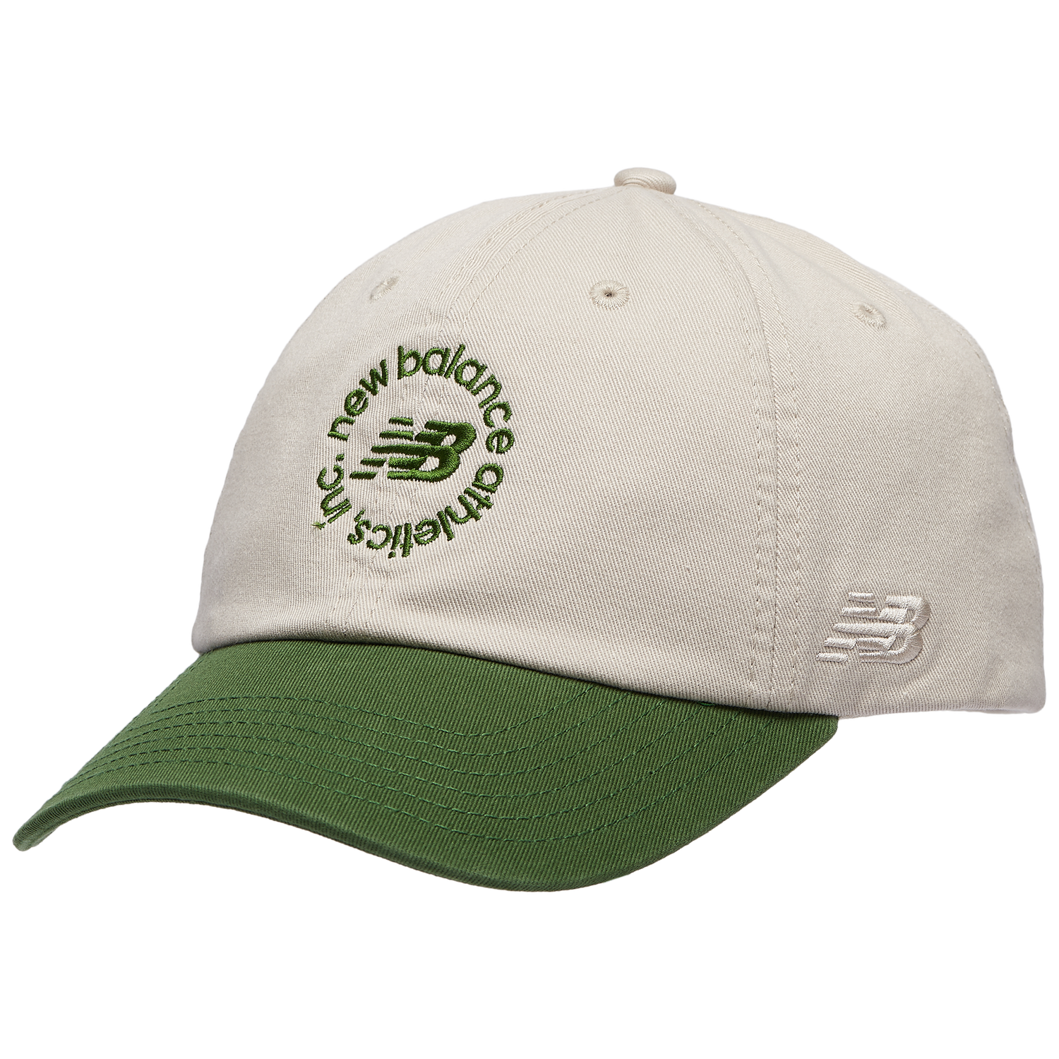 New Balance 6 Panel Circle Graphic Cap - Men's - Tan/Green