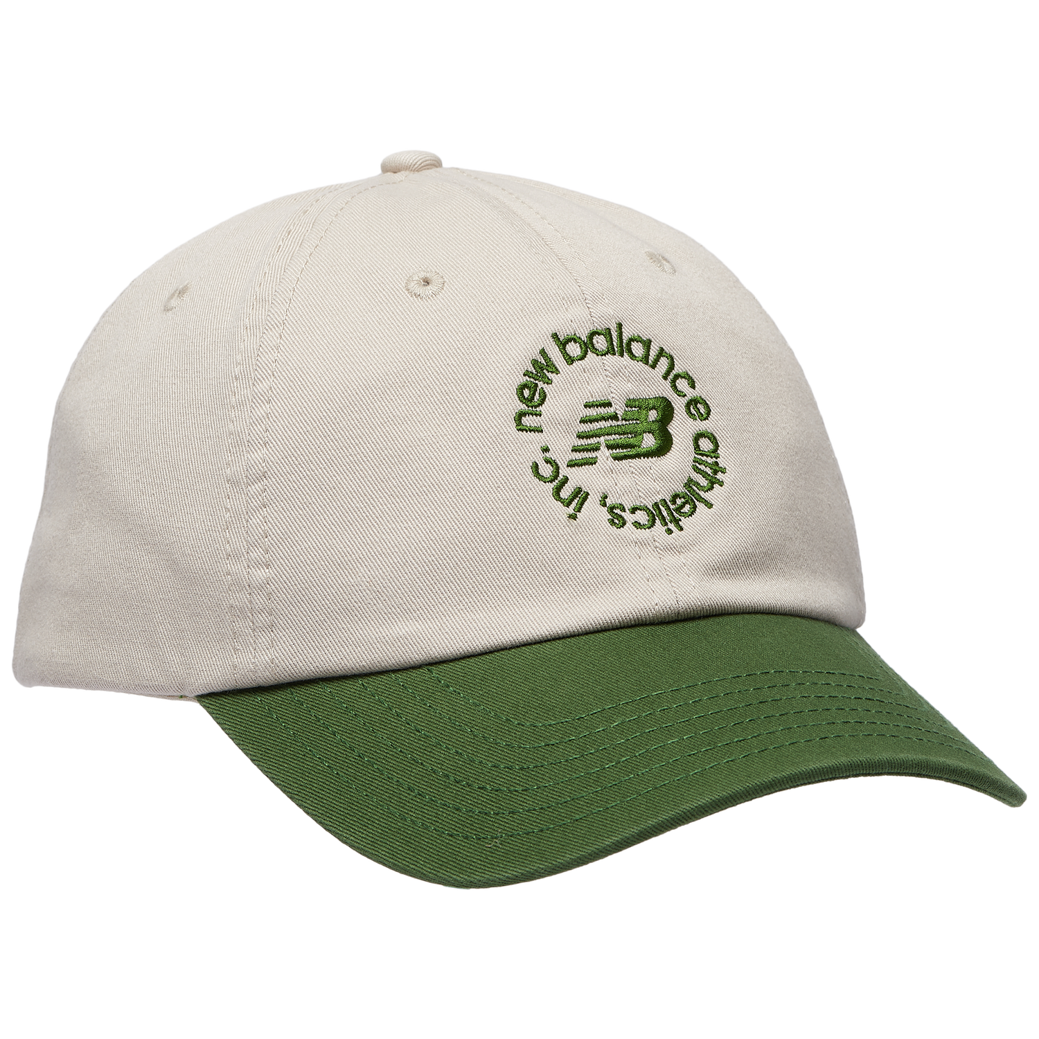 New Balance 6 Panel Circle Graphic Cap - Men's - Tan/Green