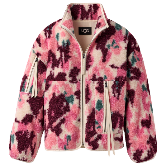 UGG Marlene Splatter Jacket - Women's - Arctic White/Pink