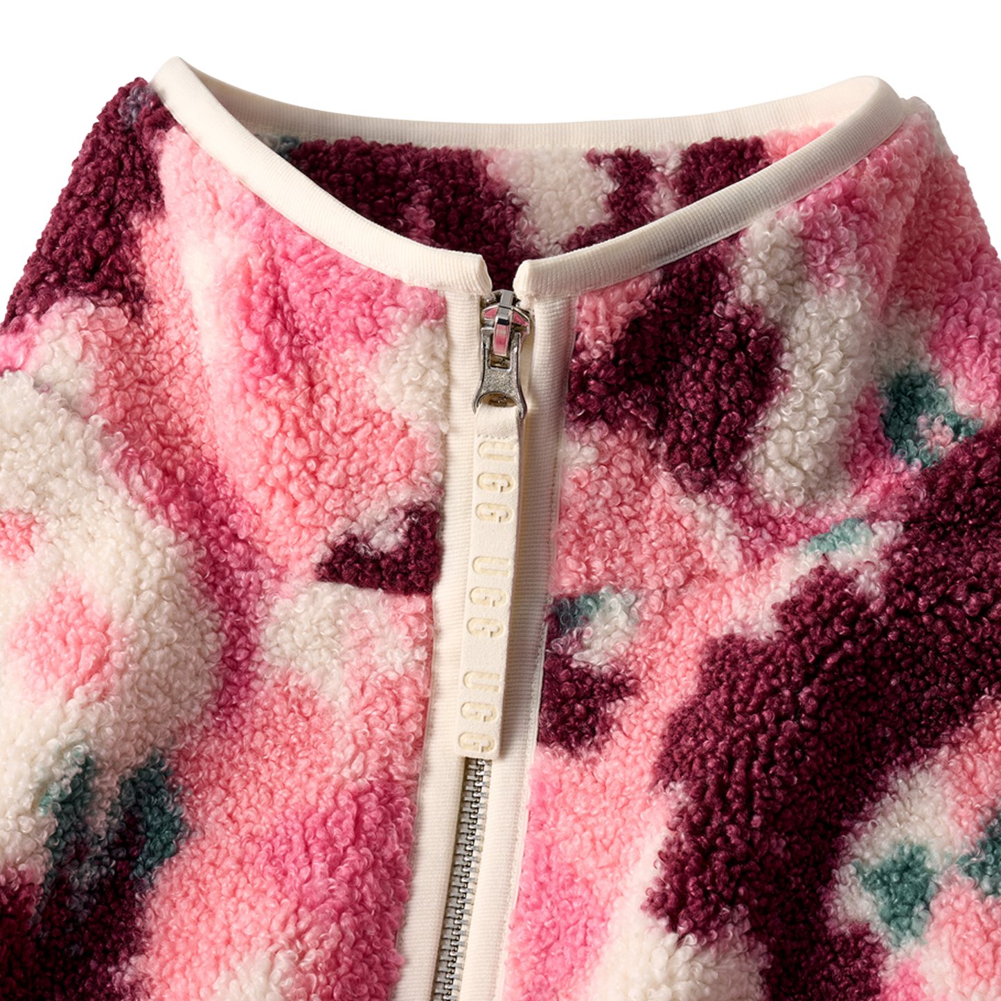 UGG Marlene Splatter Jacket - Women's - Arctic White/Pink