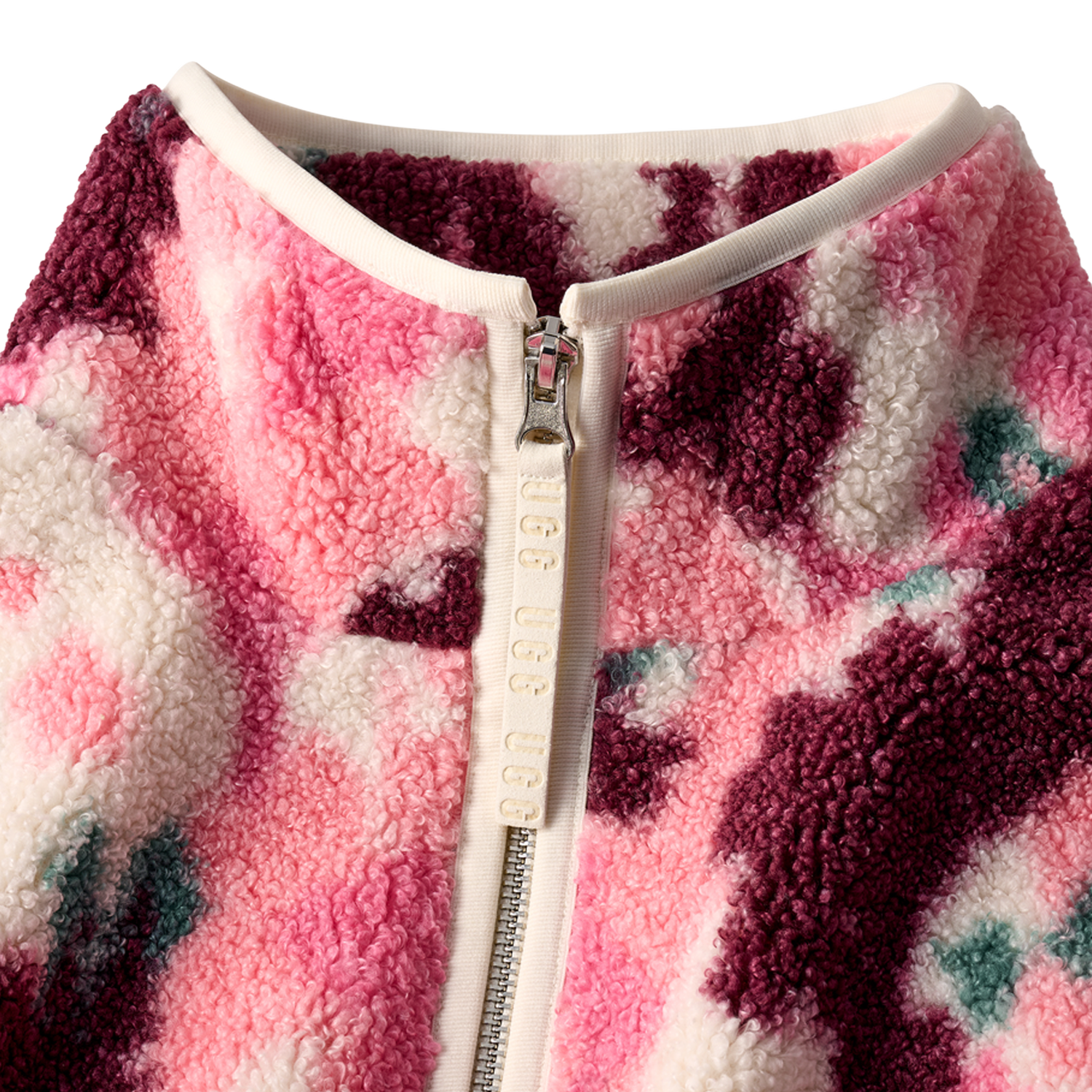UGG Marlene Splatter Jacket - Women's - Arctic White/Pink