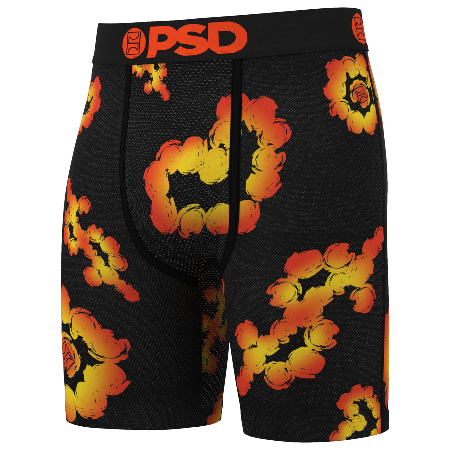PSD Cloud Flares Underwear - Men's - Black/Orange