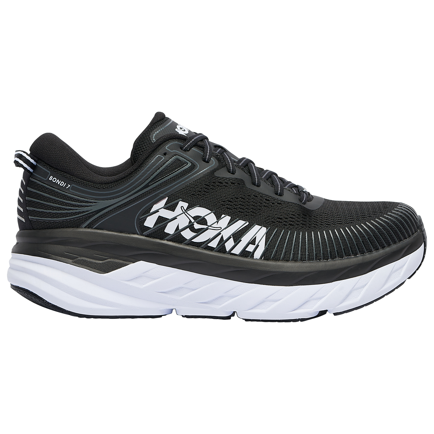 HOKA Bondi 7 - Men's - Black/White