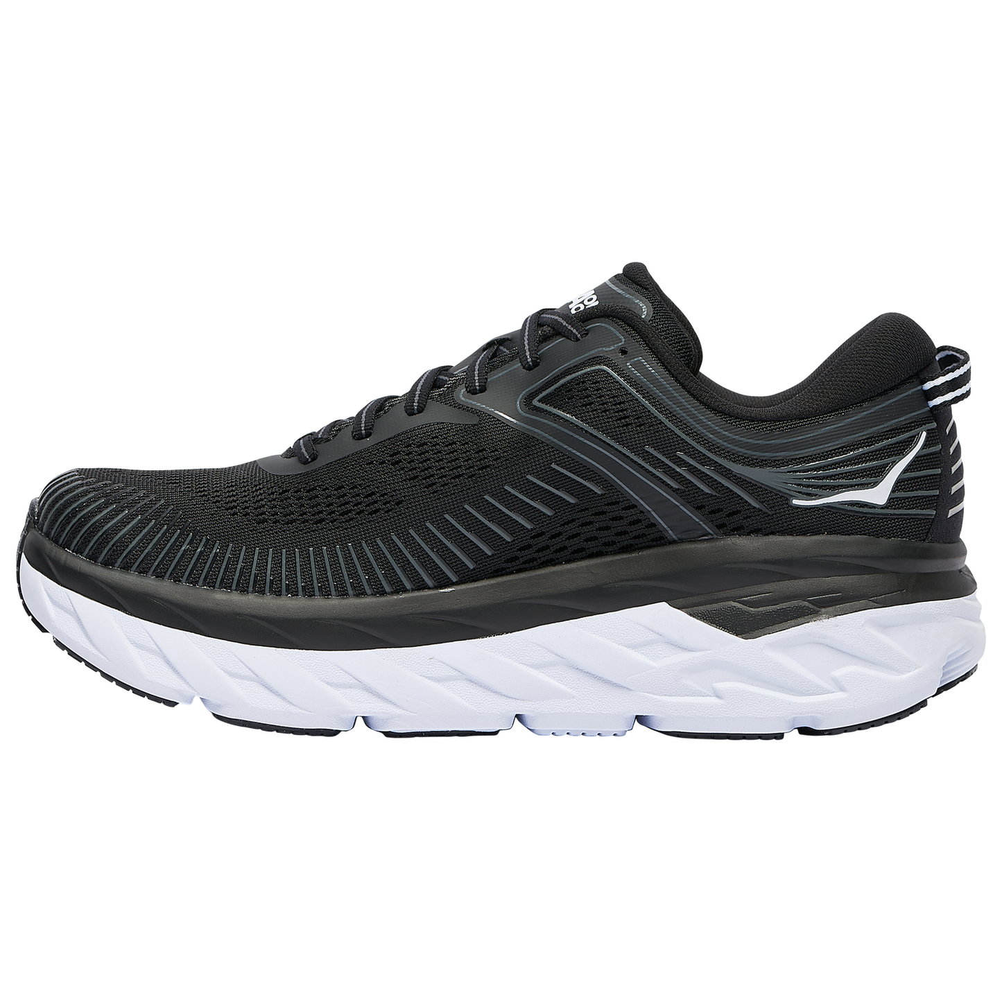 HOKA Bondi 7 - Men's - Black/White