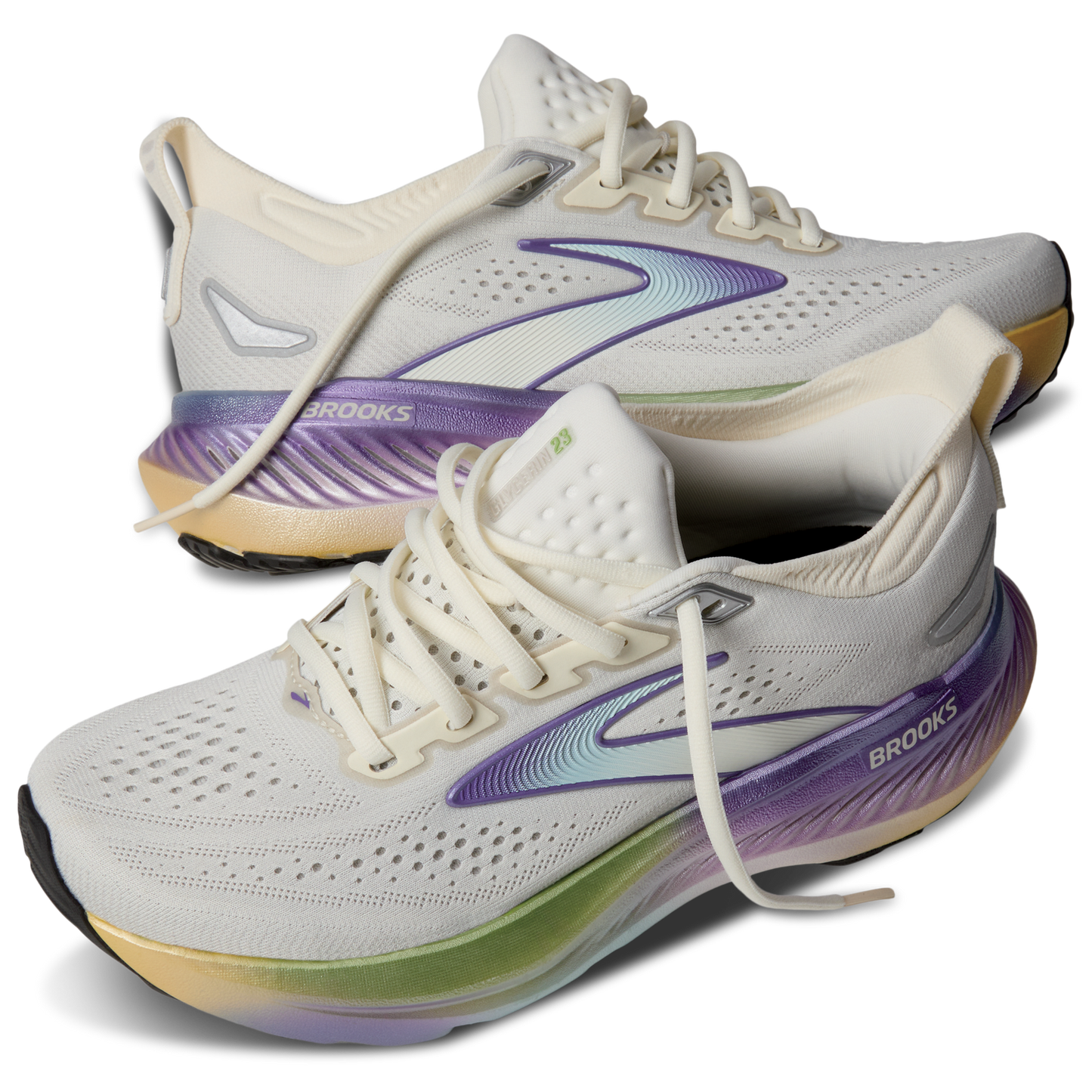 Brooks Glycerin 23 - Women's - Tan/Purple/Green