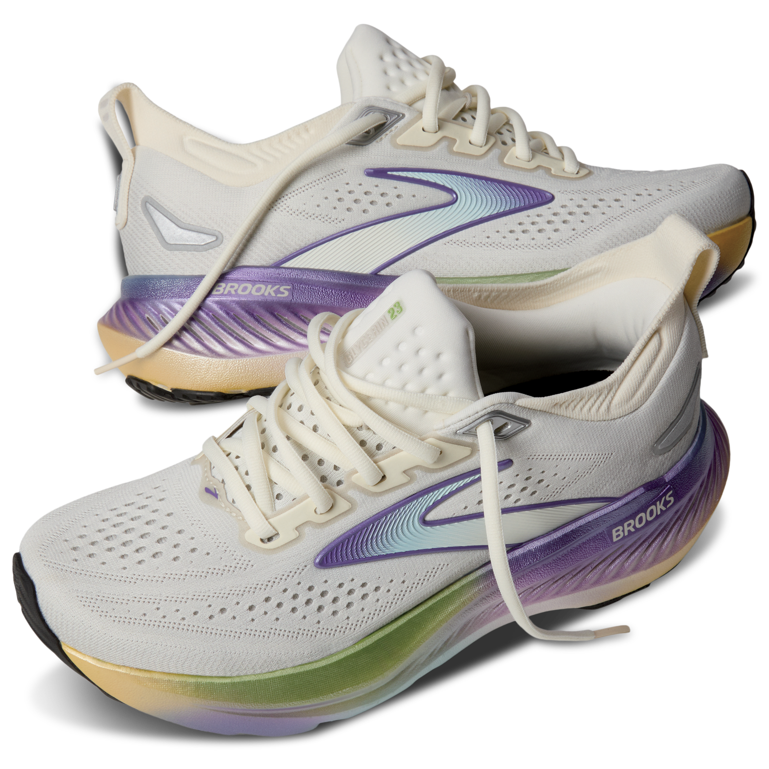 Brooks Glycerin 23 - Women's - Tan/Purple/Green