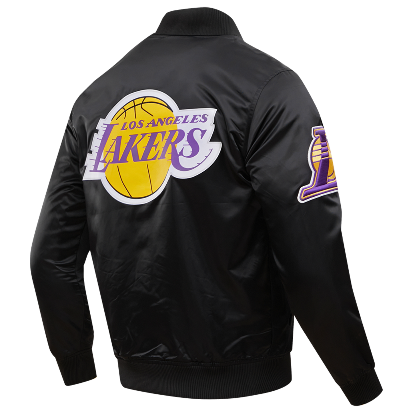 Pro Standard Lakers Big Logo Satin Jacket - Men's - Black