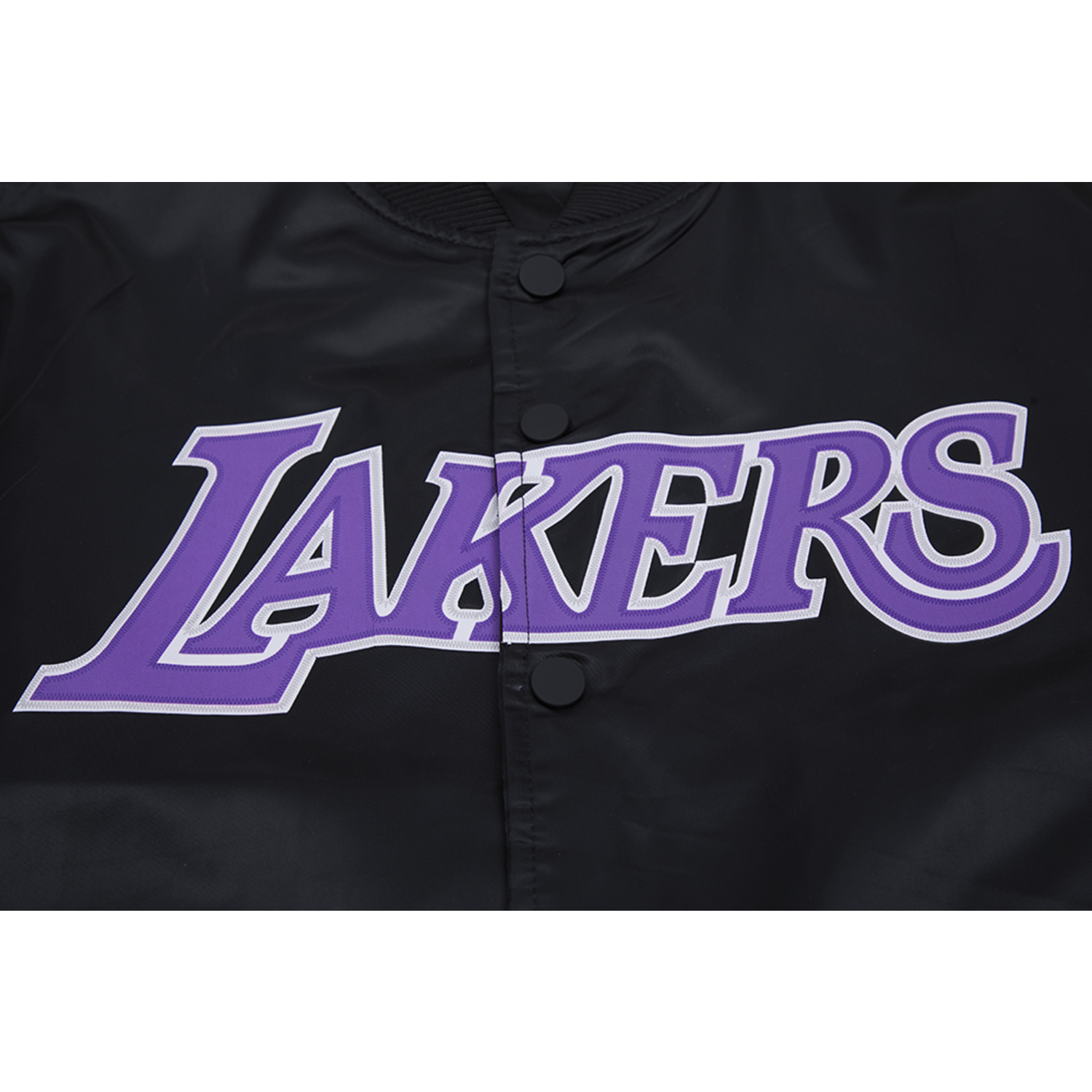 Pro Standard Lakers Big Logo Satin Jacket - Men's - Black
