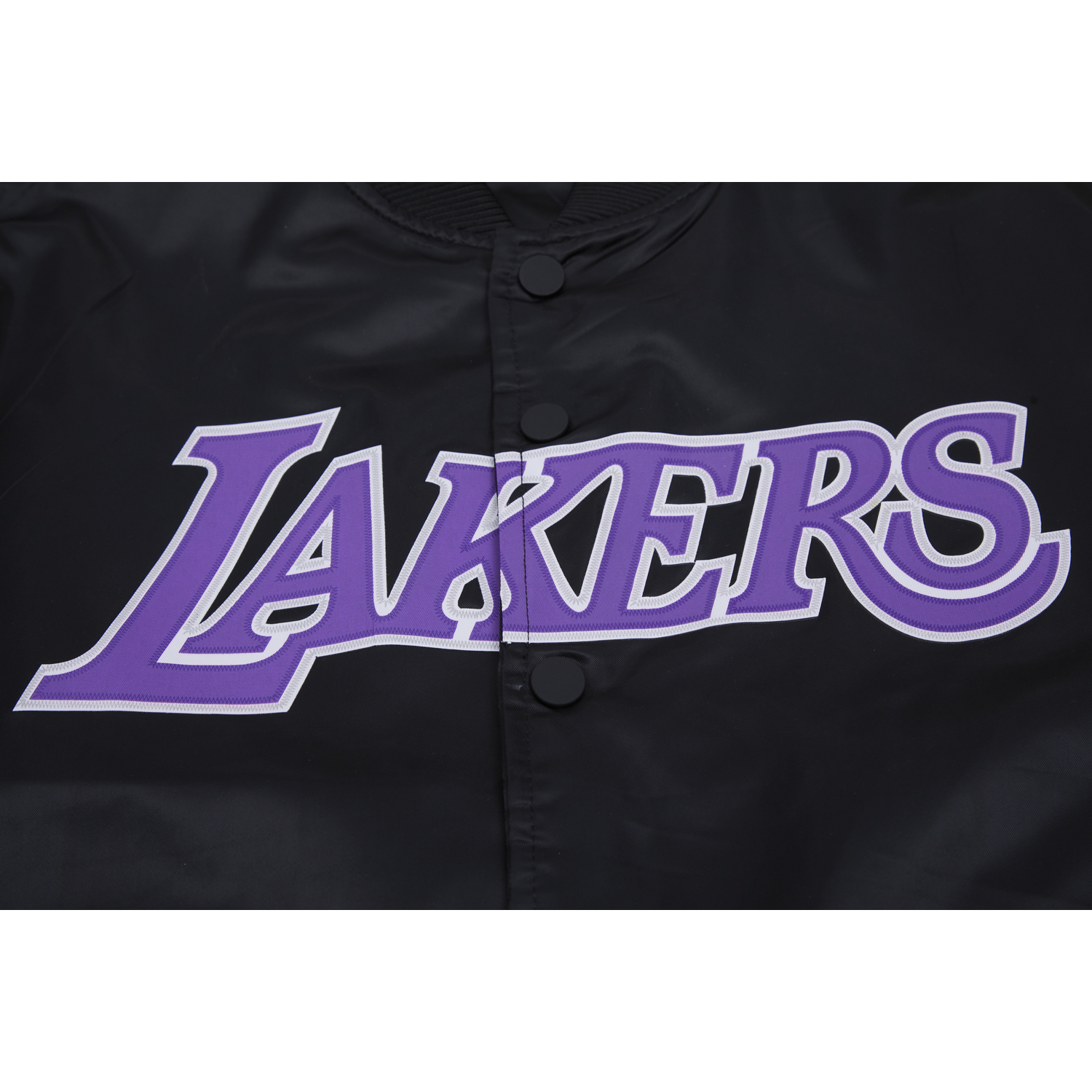 Pro Standard Lakers Big Logo Satin Jacket - Men's - Black