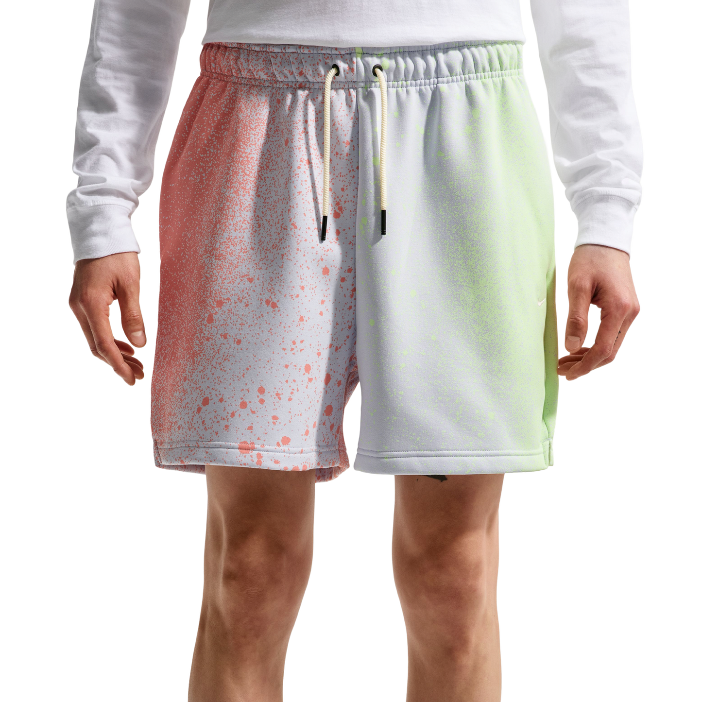 Nike Hours TF Standard Issue Fleece 5" Shorts - Men's - Orange Pulse/Barely Volt/Grey
