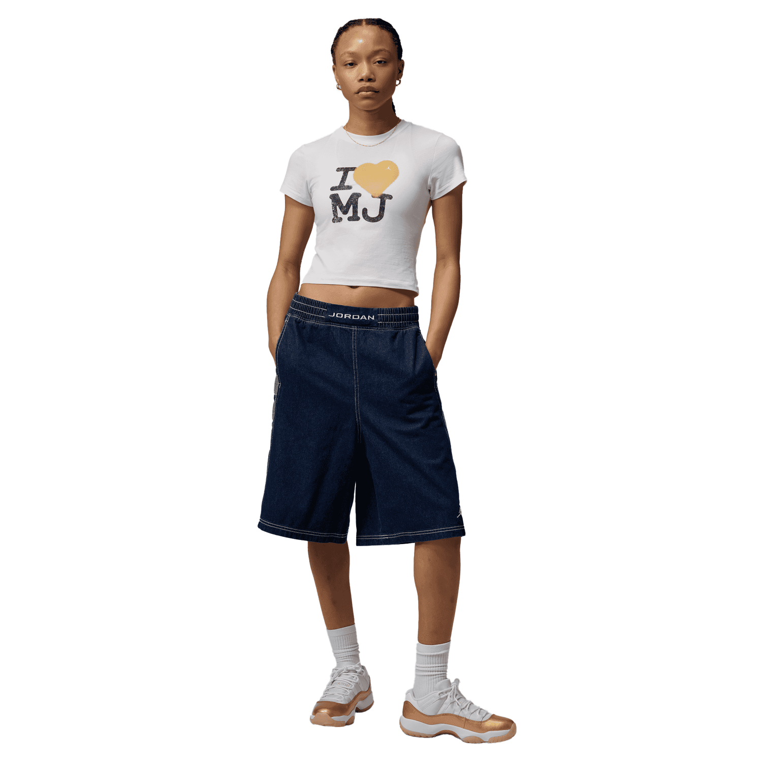 Jordan Retro 11 Low - Women's - White/Gold