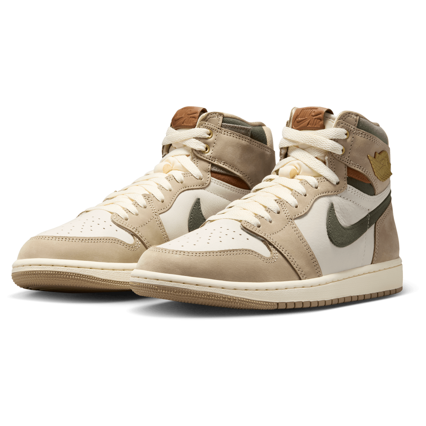 Jordan AJ 1 High - Women's - Brown/White