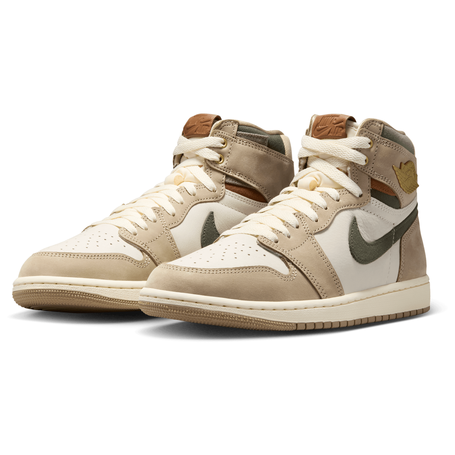 Jordan AJ 1 High - Women's - Brown/White
