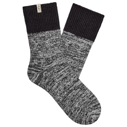 UGG Rib Knit Slouchy Quarter - Women's - Black
