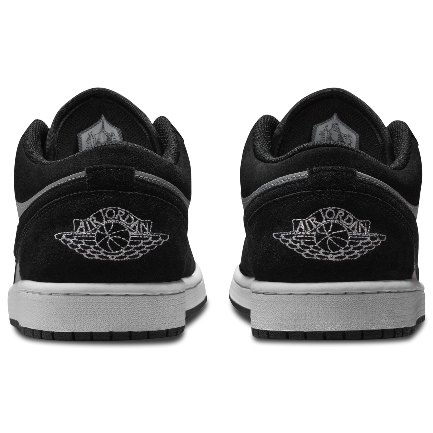 Jordan AJ 1 Low - Men's - White/Black/Lt Smoke Gray