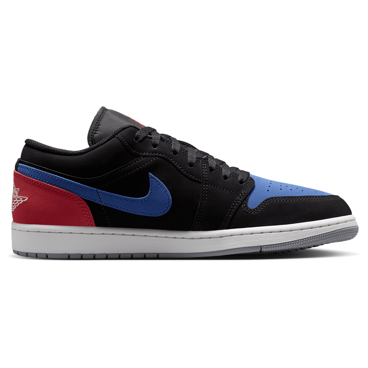 Jordan AJ 1 Low - Men's - Black/Summit White/True Blue