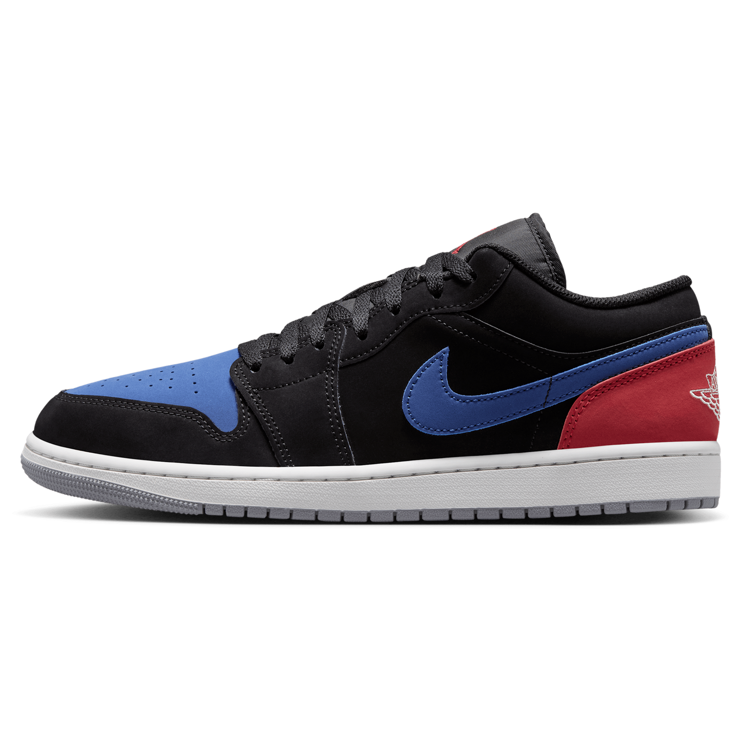 Jordan AJ 1 Low - Men's - Black/Summit White/True Blue