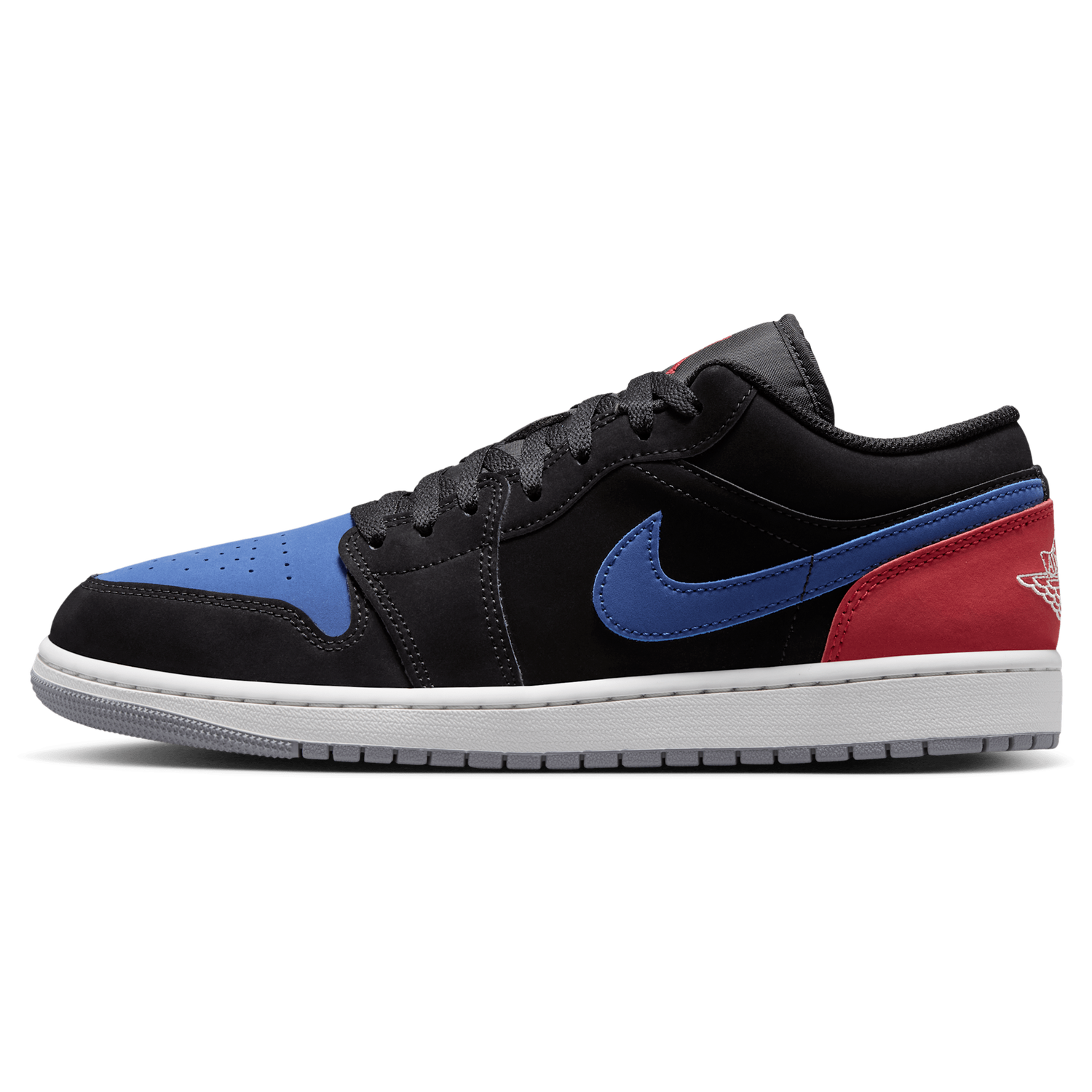Jordan AJ 1 Low - Men's - Black/Summit White/True Blue