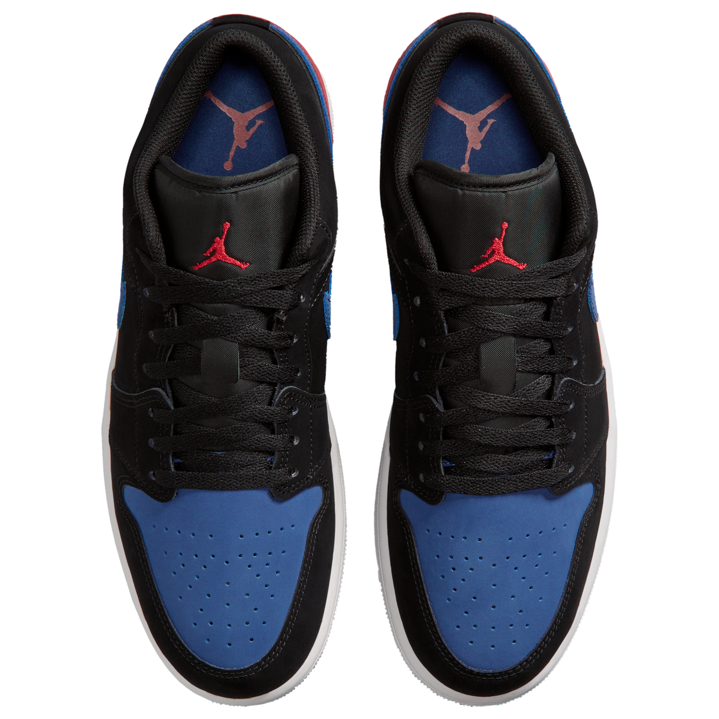 Jordan AJ 1 Low - Men's - Black/Summit White/True Blue