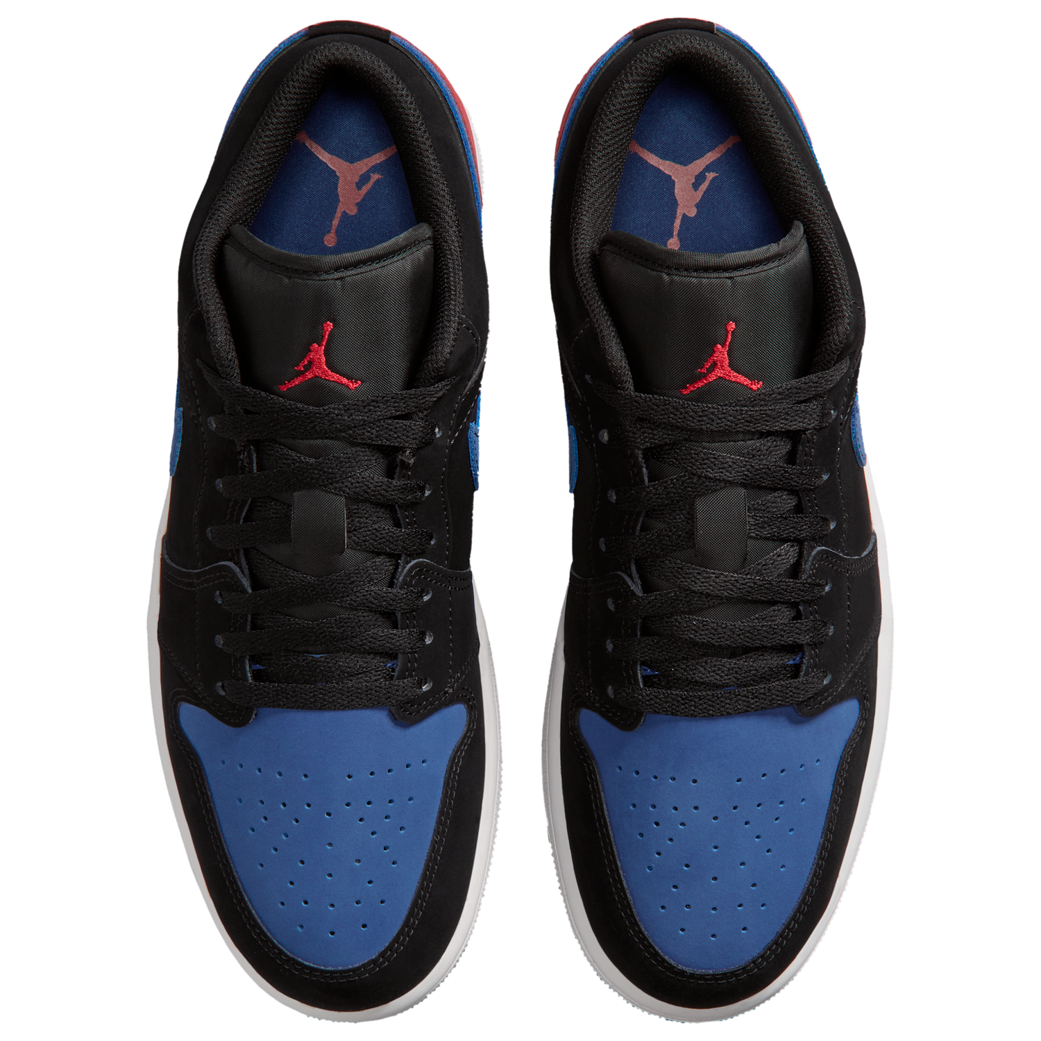 Jordan AJ 1 Low - Men's - Black/Summit White/True Blue