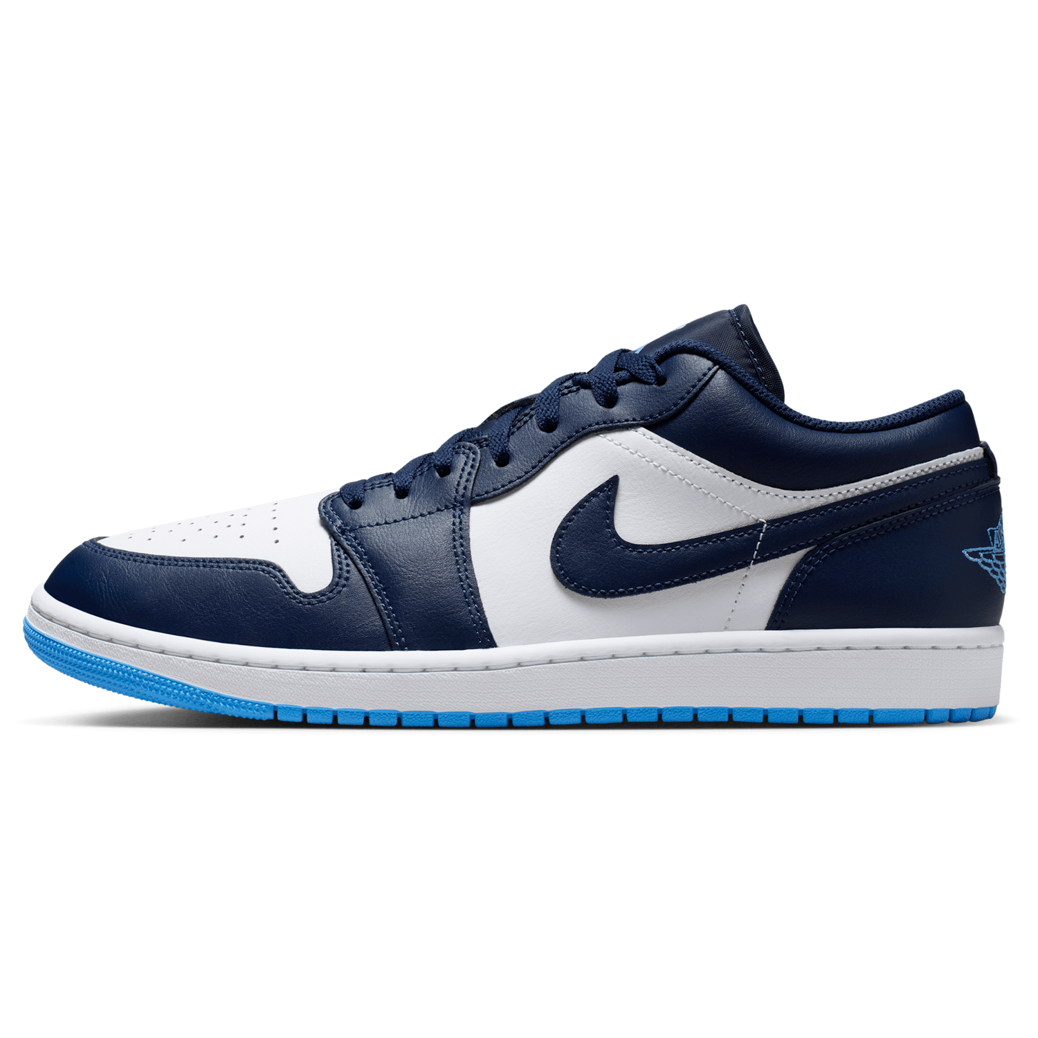 Jordan AJ 1 Low - Men's - Midnight Navy/White/Univ Blue