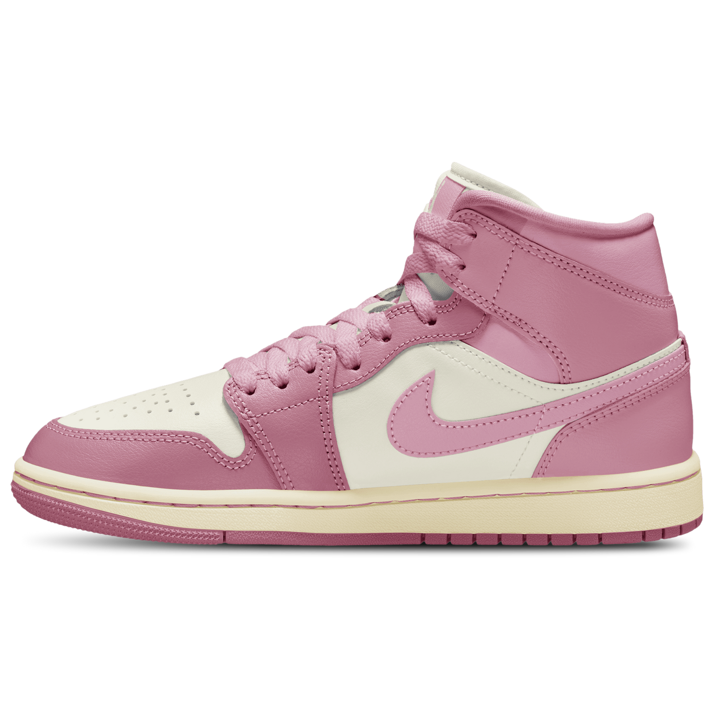 Jordan AJ 1 Mid - Women's - Pink/White