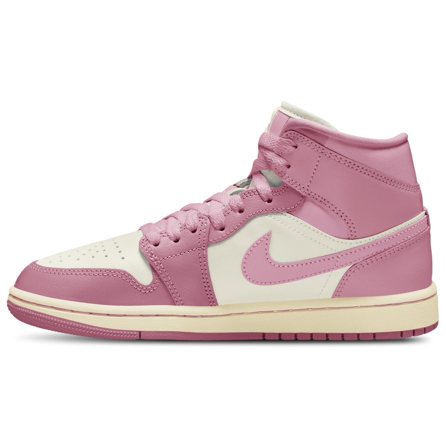 Jordan AJ 1 Mid - Women's - Pink/White
