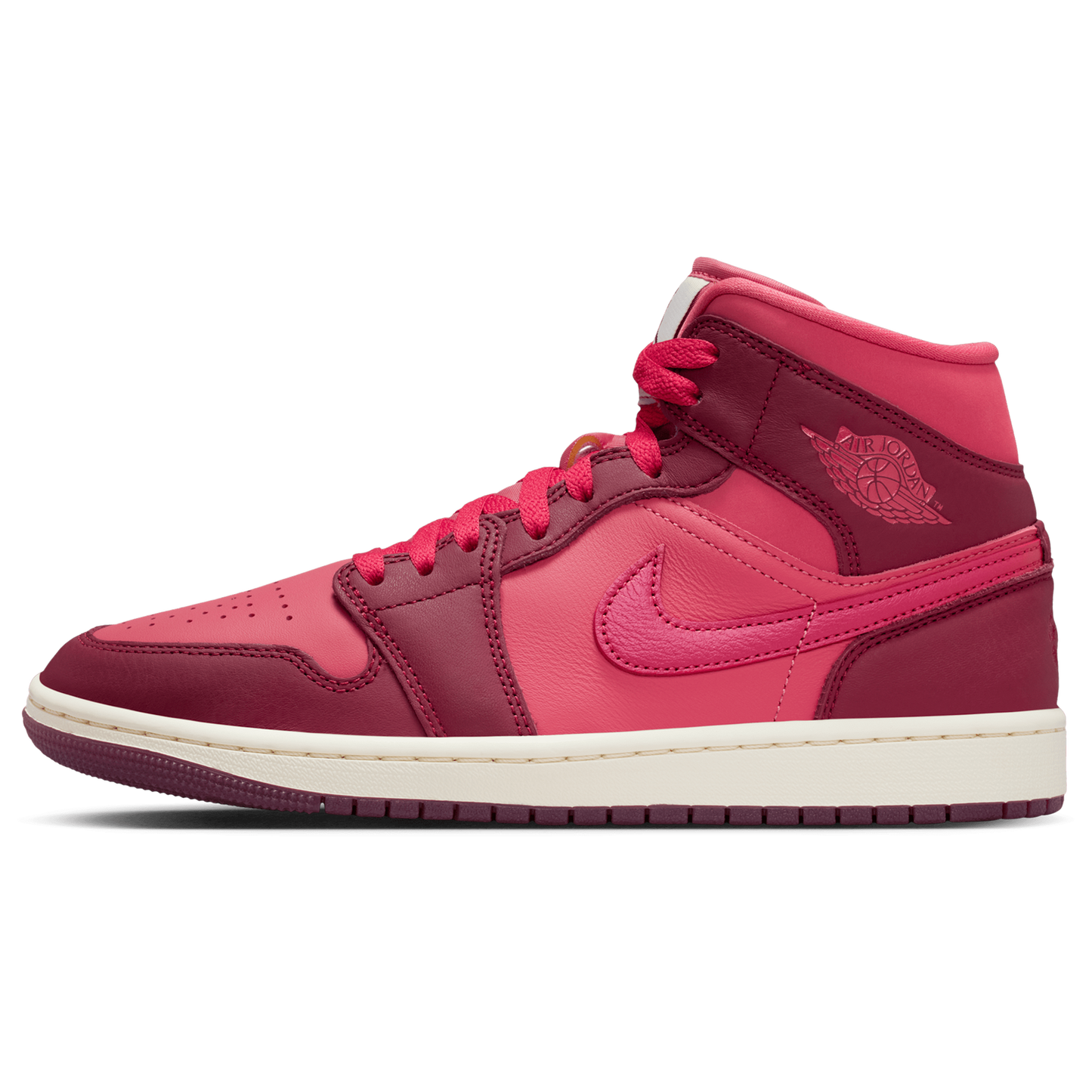 Jordan AJ 1 Mid SE - Women's - Red/Red