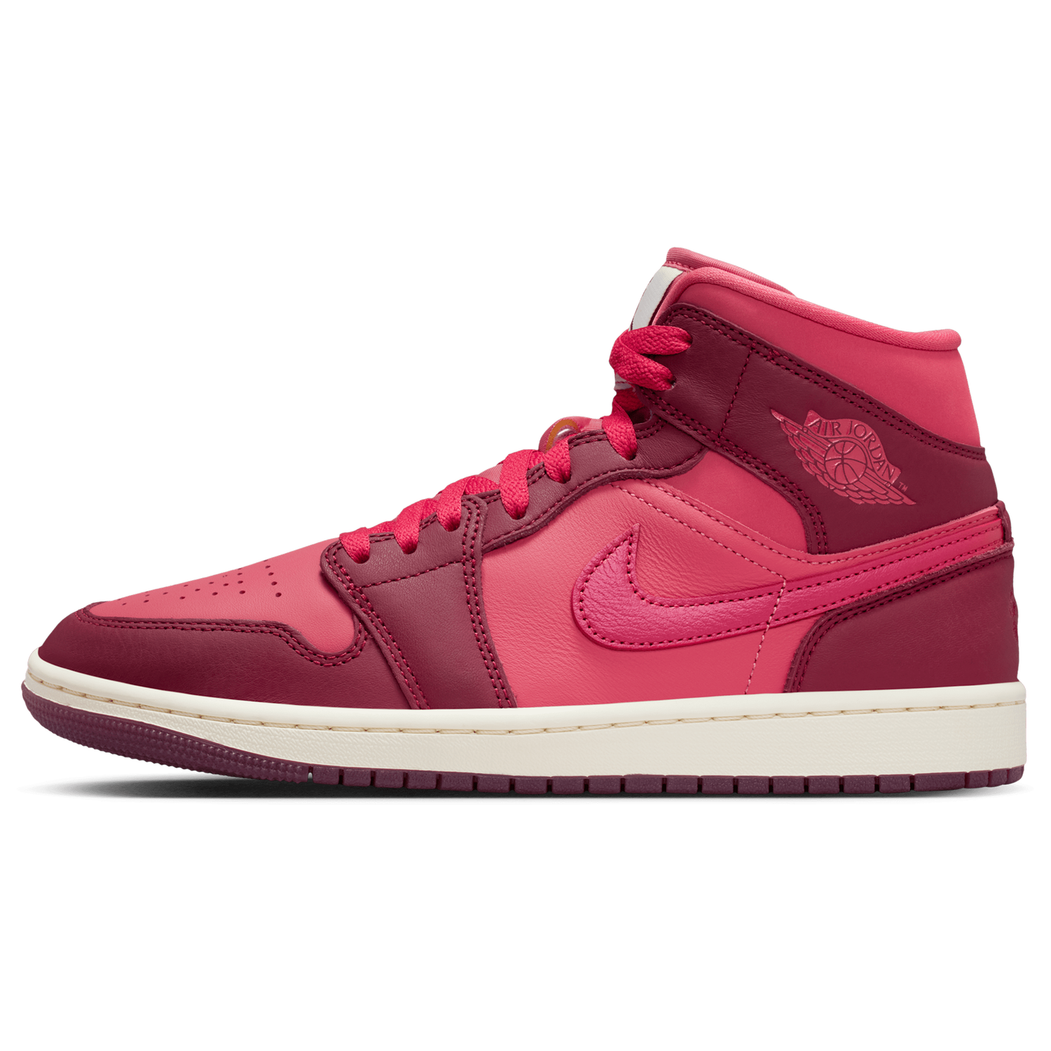 Jordan AJ 1 Mid SE - Women's - Red/Red