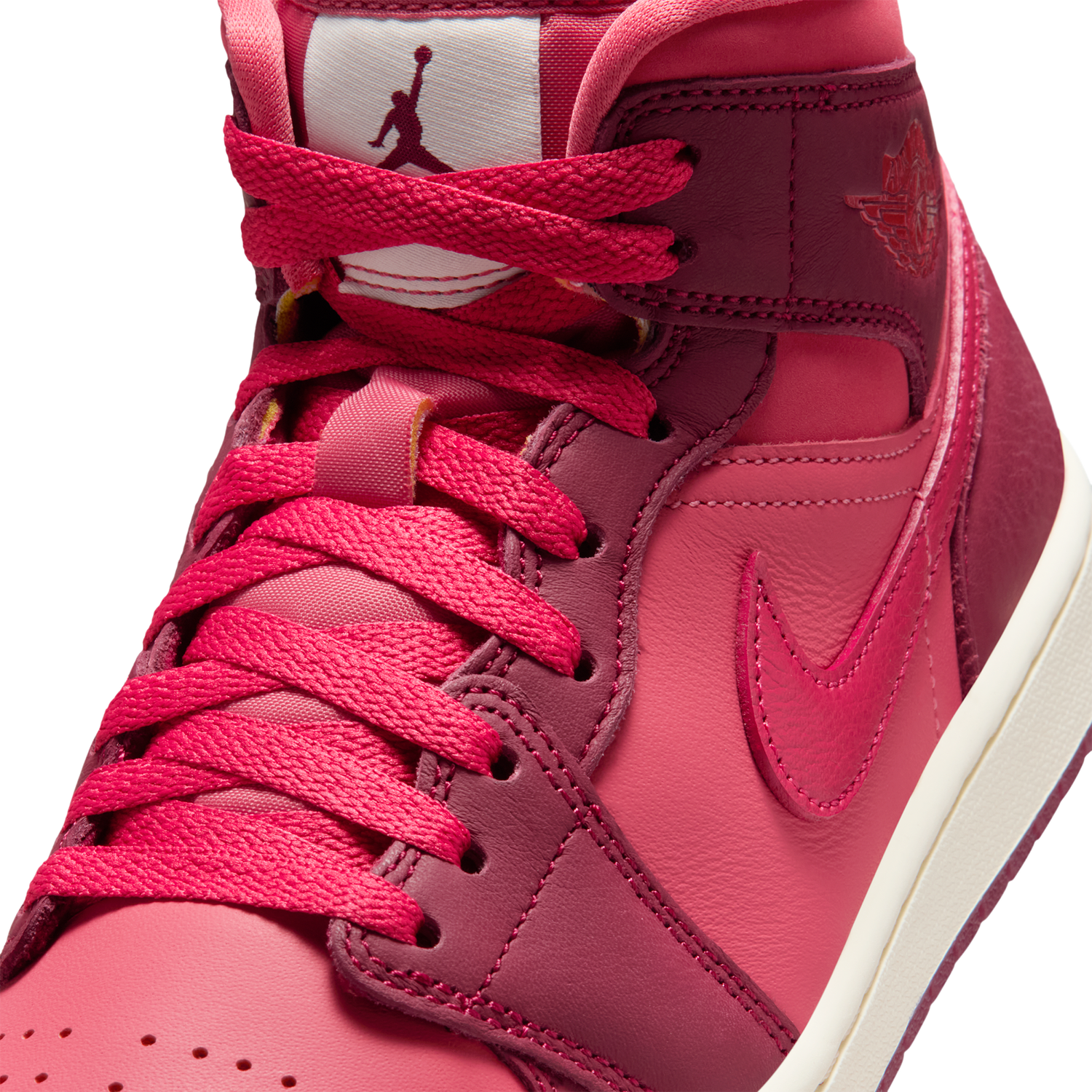 Jordan AJ 1 Mid SE - Women's - Red/Red