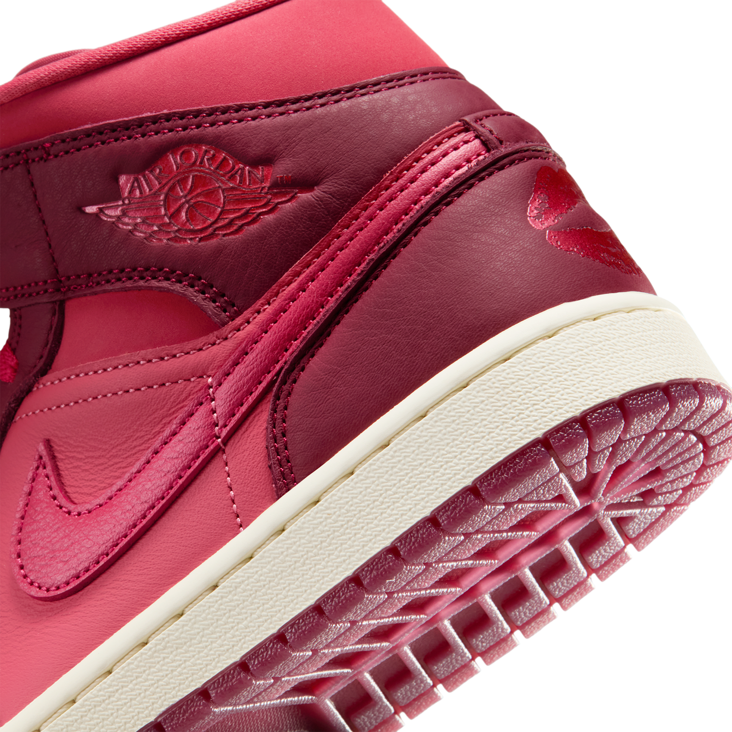 Jordan AJ 1 Mid SE - Women's - Red/Red