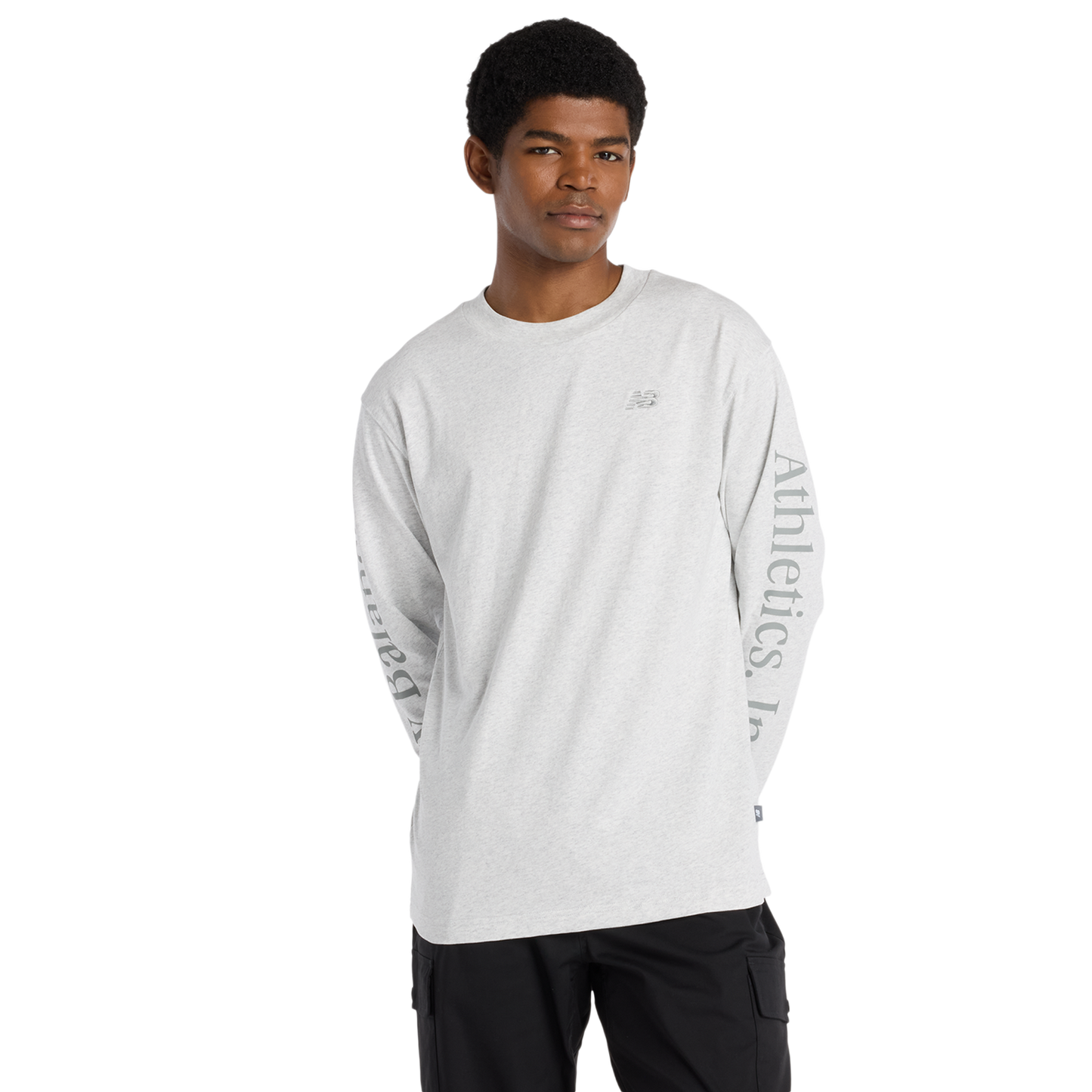 New Balance Athletics Classic Long Sleeve T-Shirt - Men's - Grey/Black
