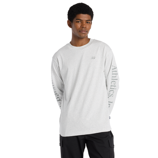 New Balance Athletics Classic Long Sleeve T-Shirt - Men's - Grey/Black